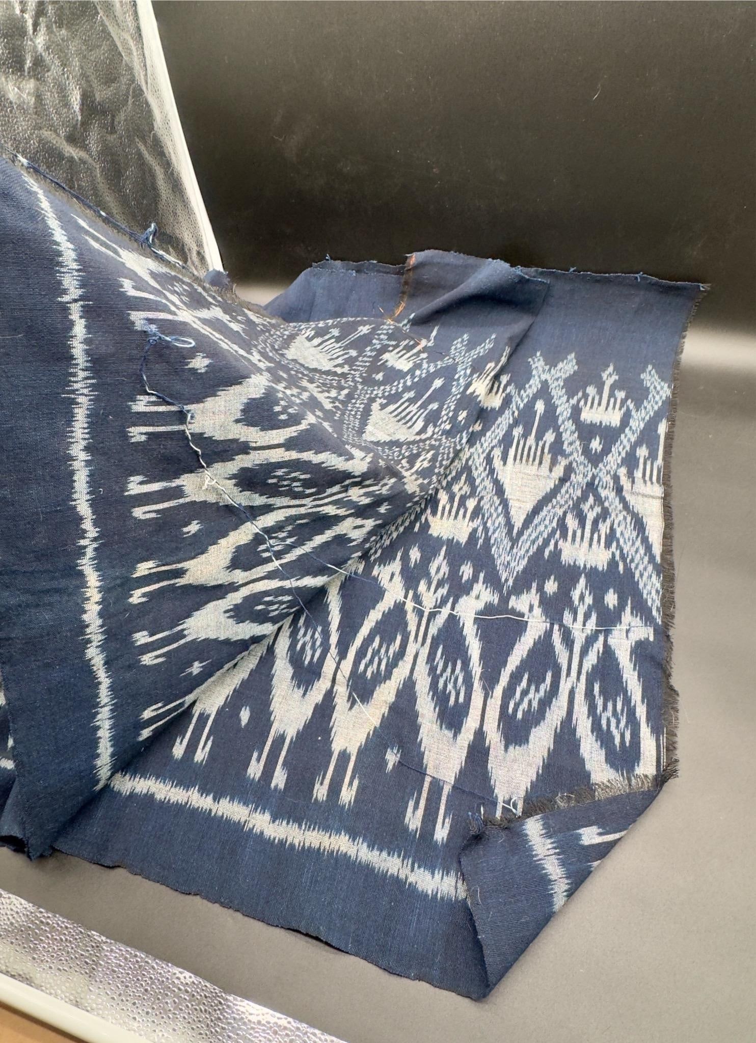 Sumba Island Indigo Indonesian Handwoven Ikat Textile - 3