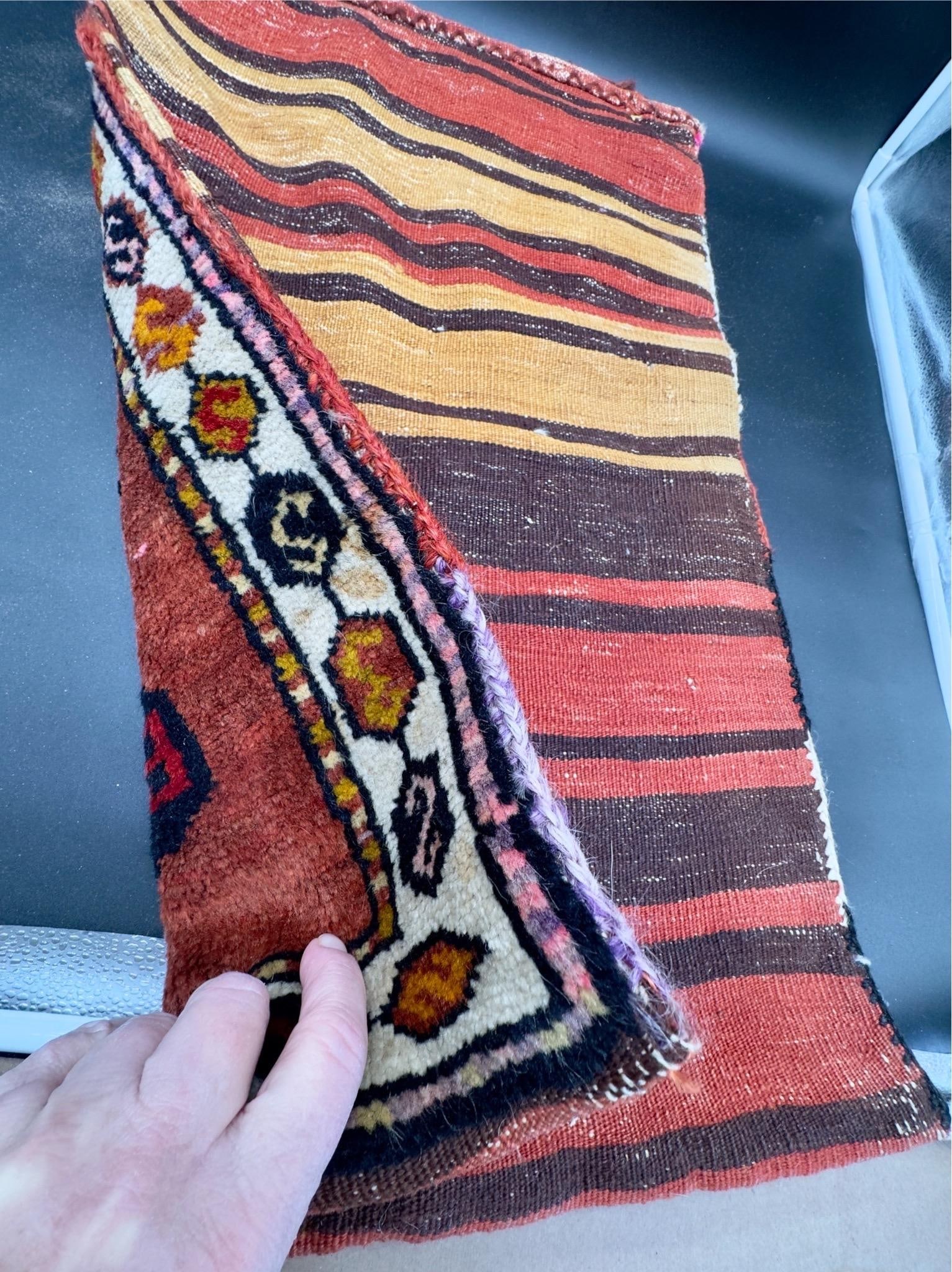 Antique Turkish Wool Half Saddle Bag - 4