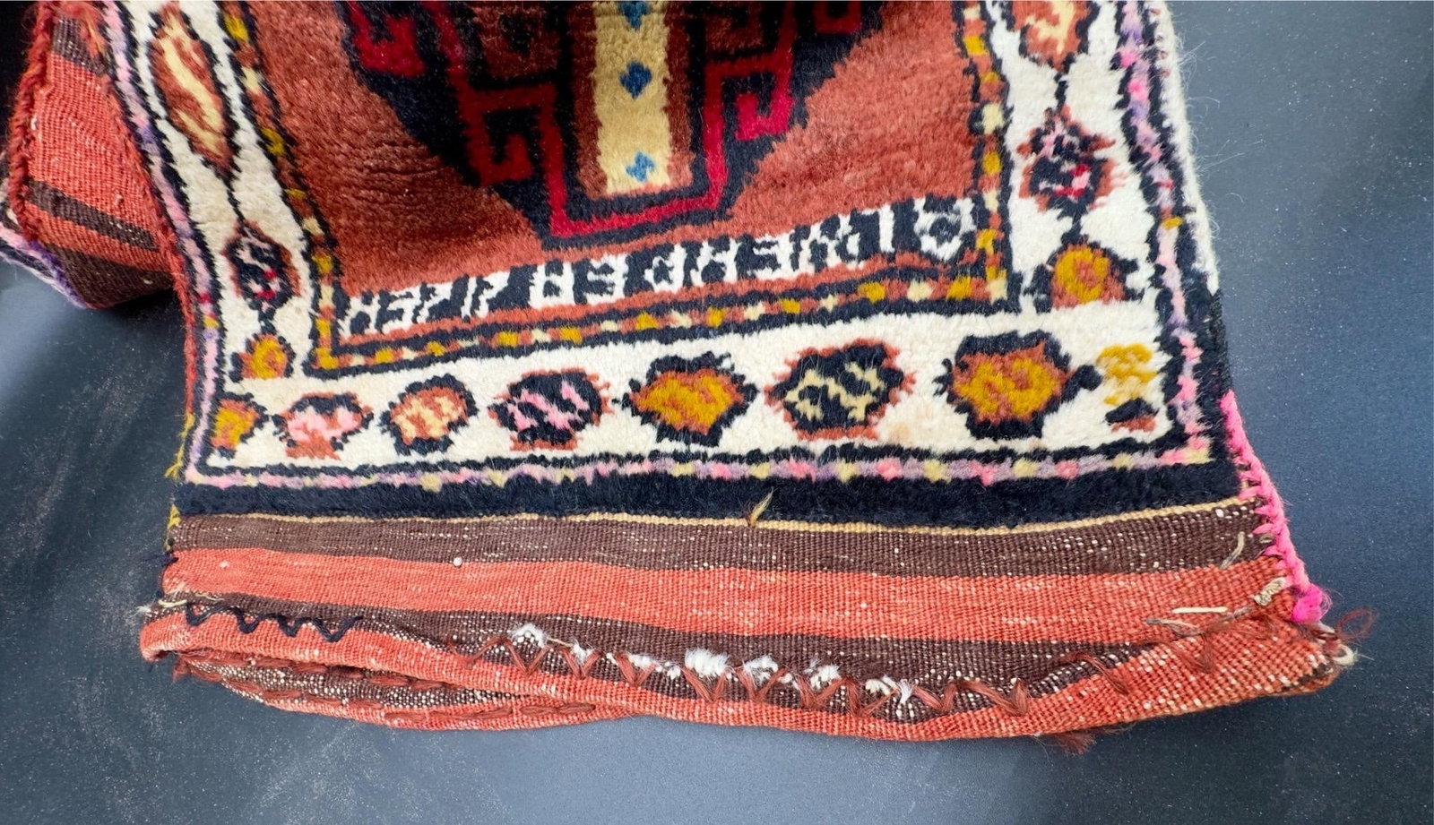Antique Turkish Wool Half Saddle Bag - 6