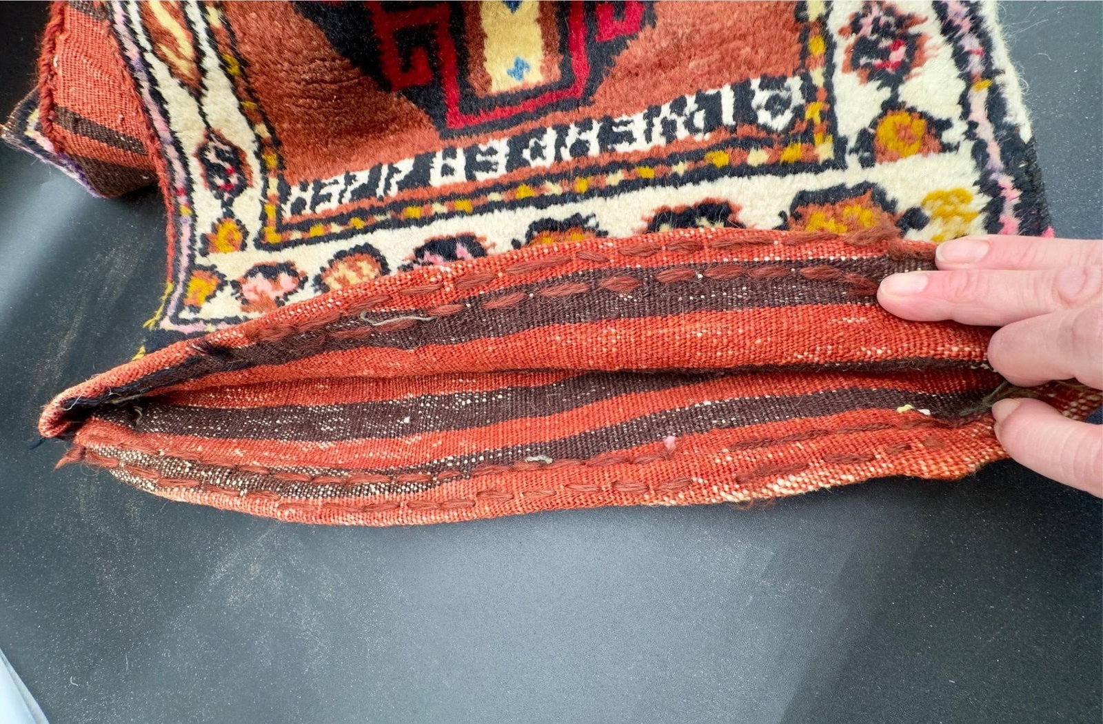 Antique Turkish Wool Half Saddle Bag - 7
