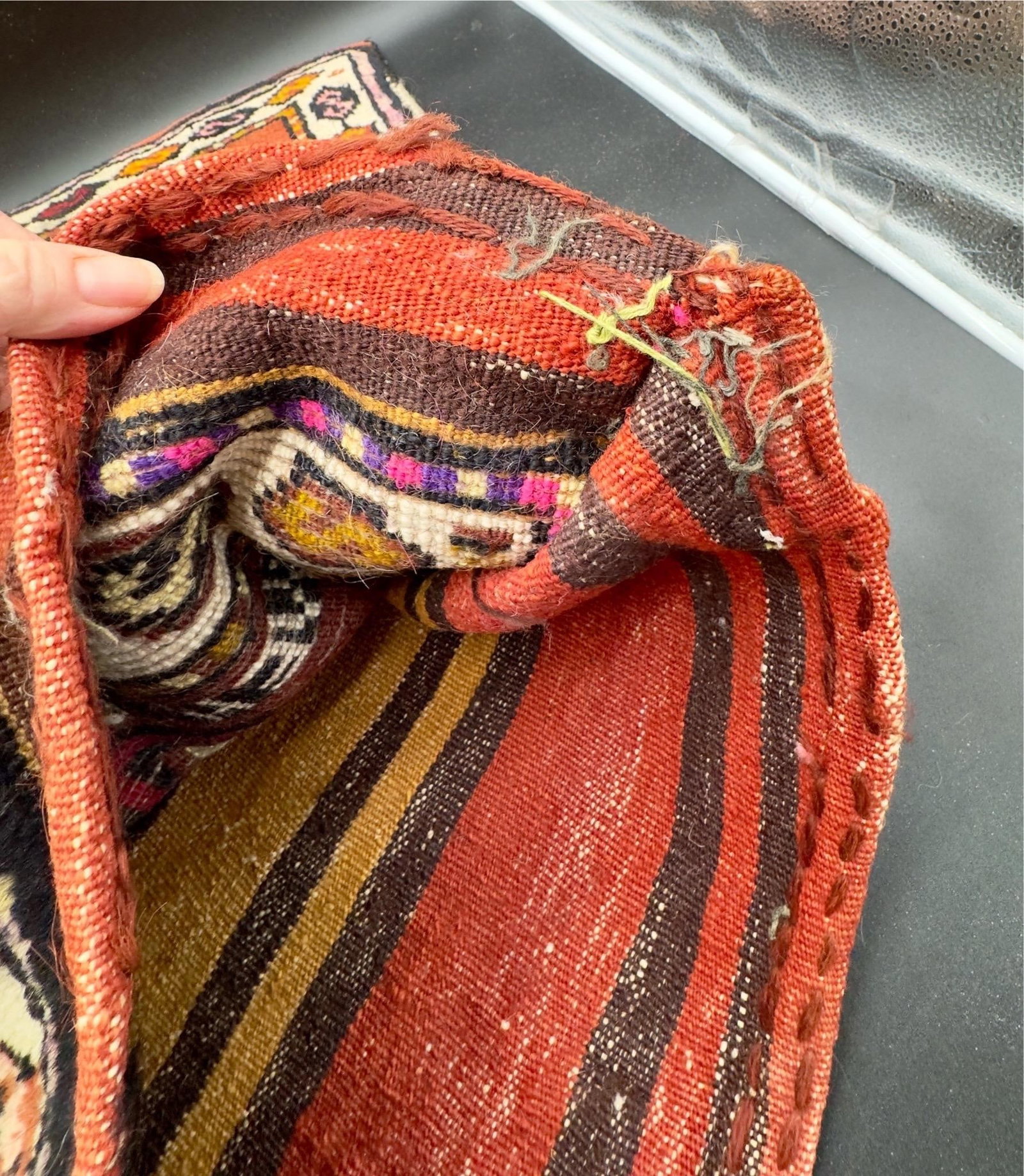 Antique Turkish Wool Half Saddle Bag - 9