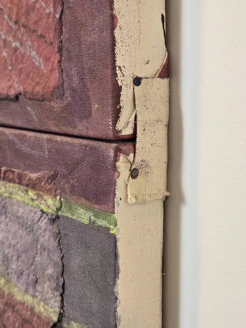 Jan Tips "Architectural Series #35" 1984 Mixed Media Abstract Diptych on Canvas - 11