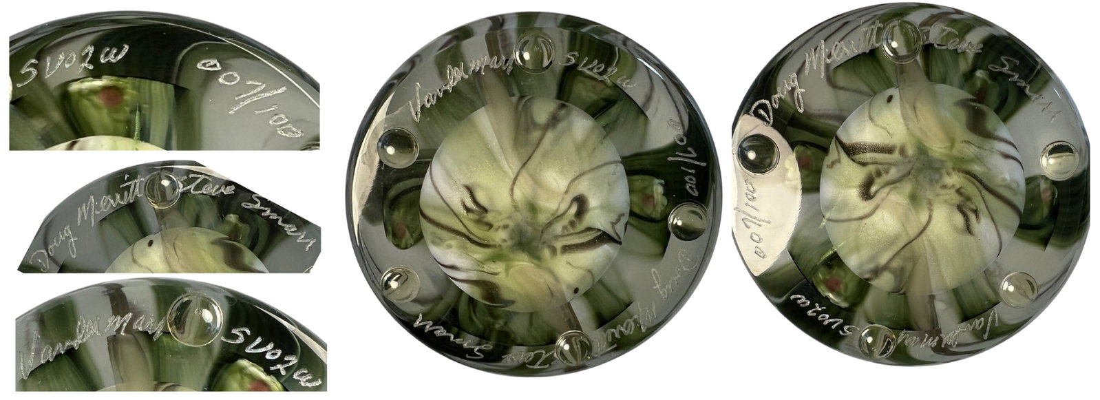 Signed Vandermark-Merritt-Smarr Glass Sv02w 7/100 Numbered Art Glass Floral Cased Art Glass Vase - 17