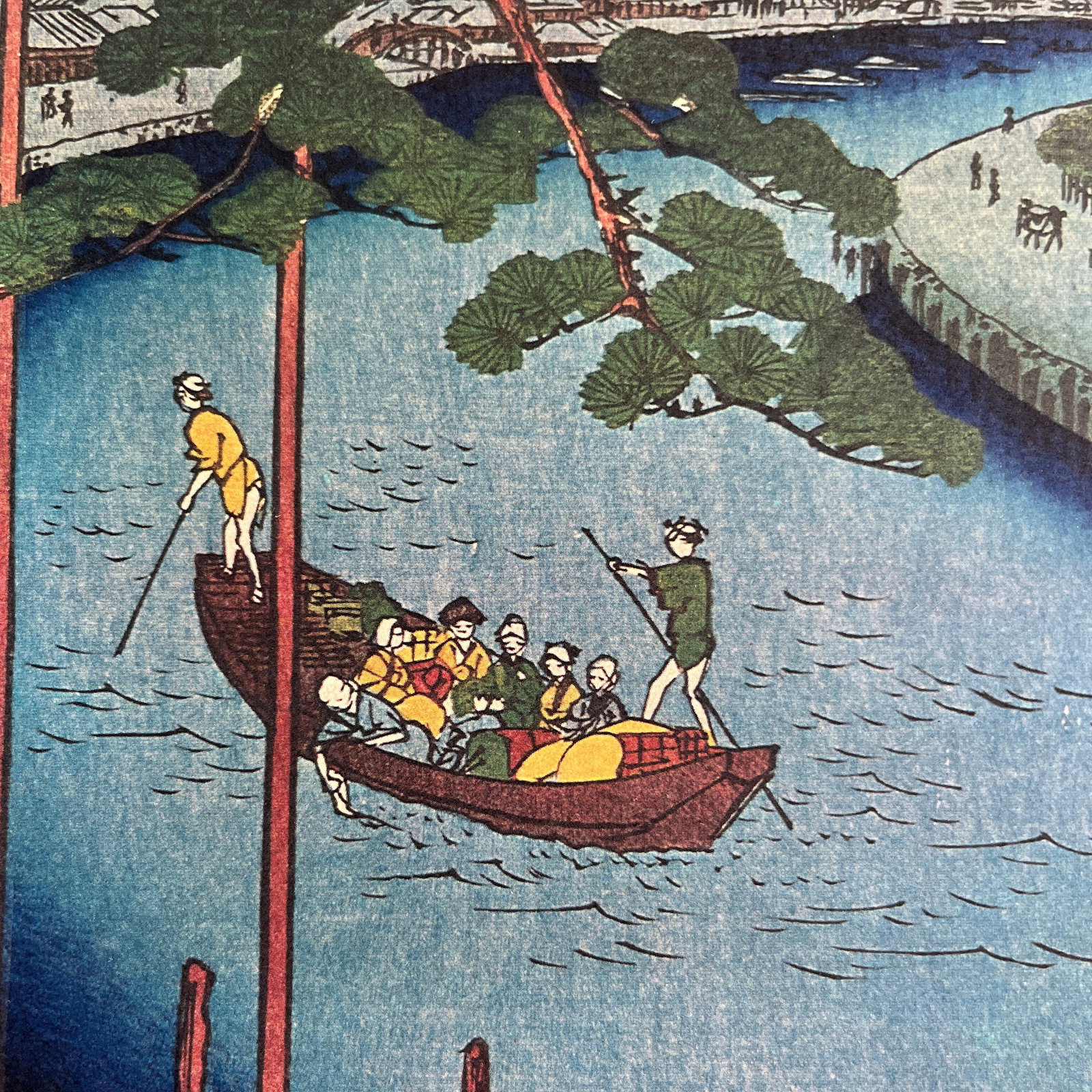 Mid 20th Century Hiroshige: New Year's Eve Foxfires at Oji - Woodblock Reproduction - 6