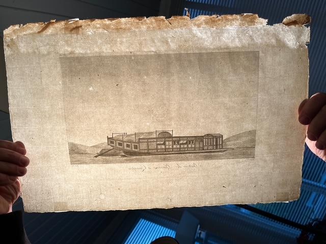 Antique 1808 De Guignes Engraving Bateau De Plaisance Canton China Boat - 7