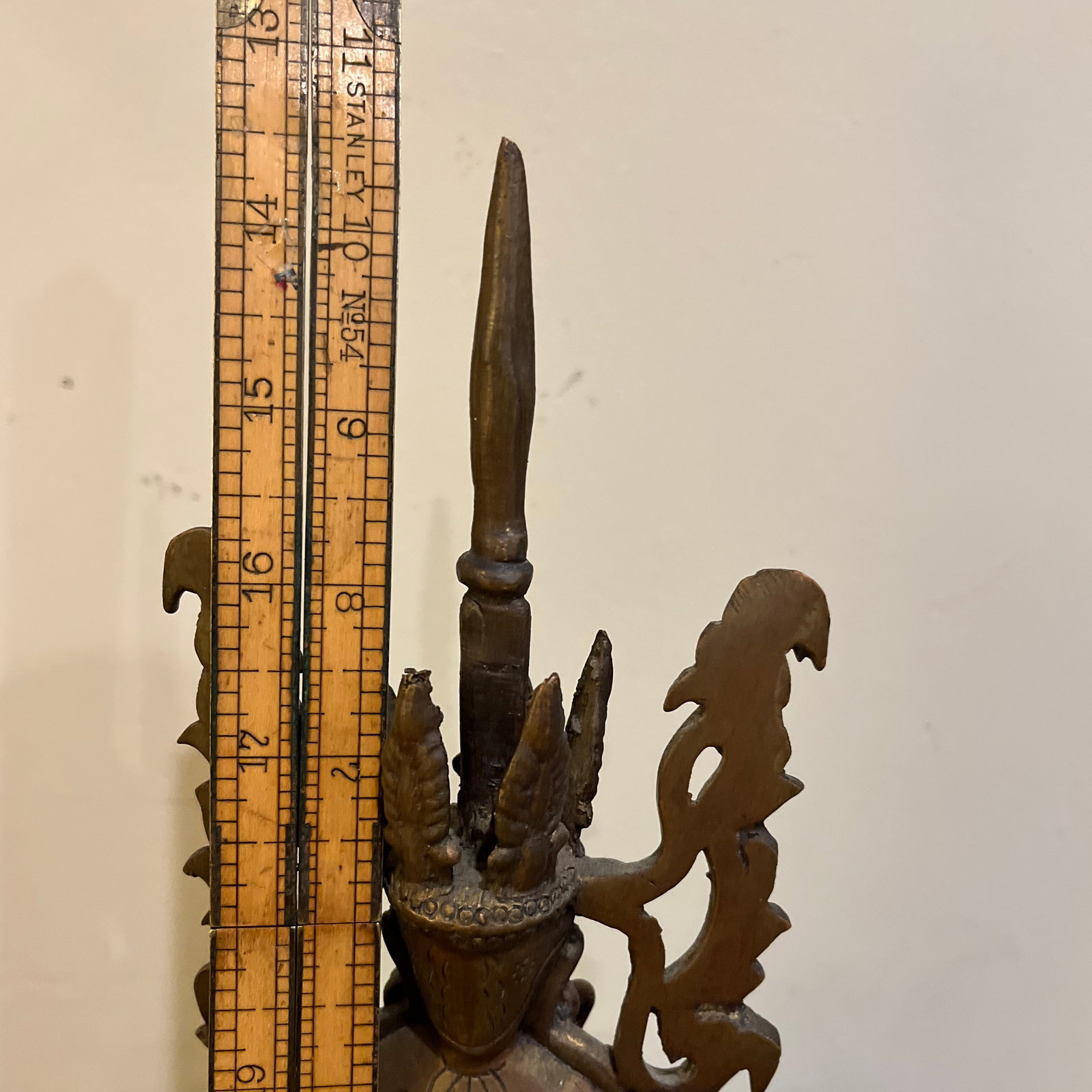 Mid 20th Century Indian Dhokra Bronze Surya Sun God Sculpture - 11