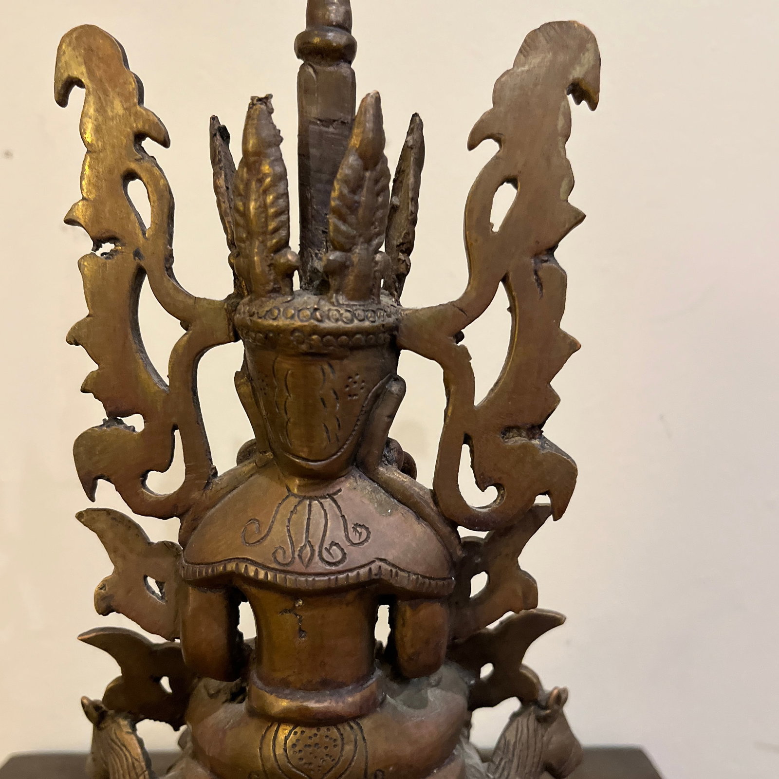 Mid 20th Century Indian Dhokra Bronze Surya Sun God Sculpture - 8