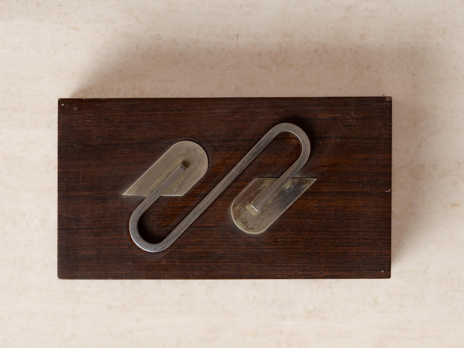 Art Deco Stained Wood & Nickel Plated Bronze Decorative Box - 6
