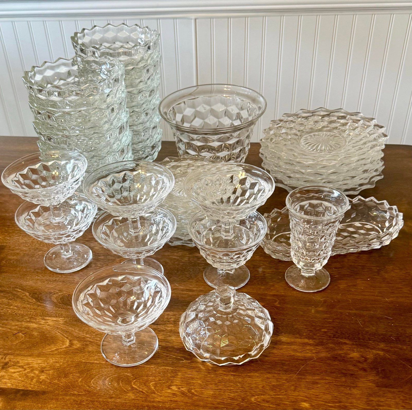 Fostoria American Cubist Dish Collection - 47pcs - 4