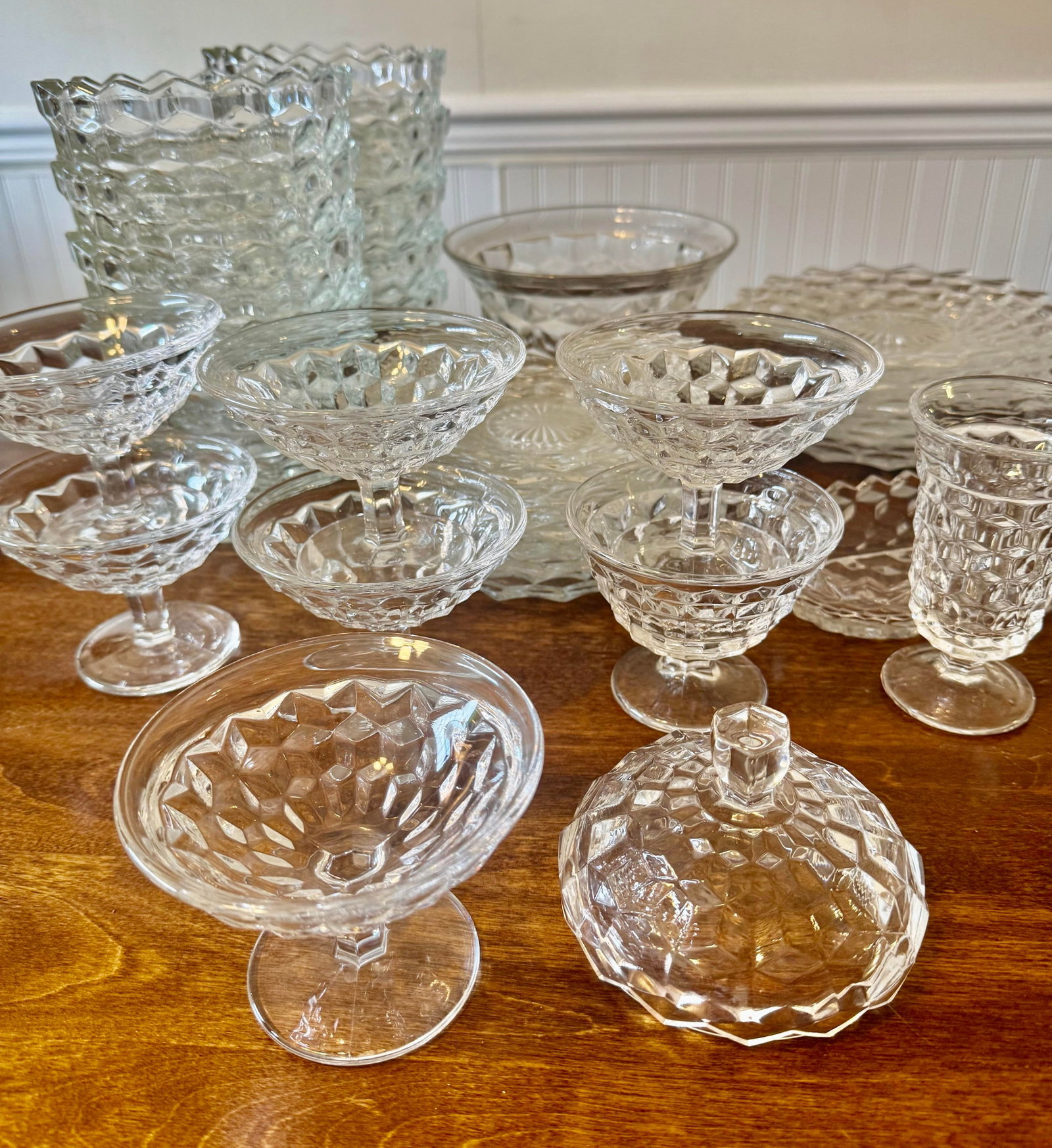 Fostoria American Cubist Dish Collection - 47pcs - 8