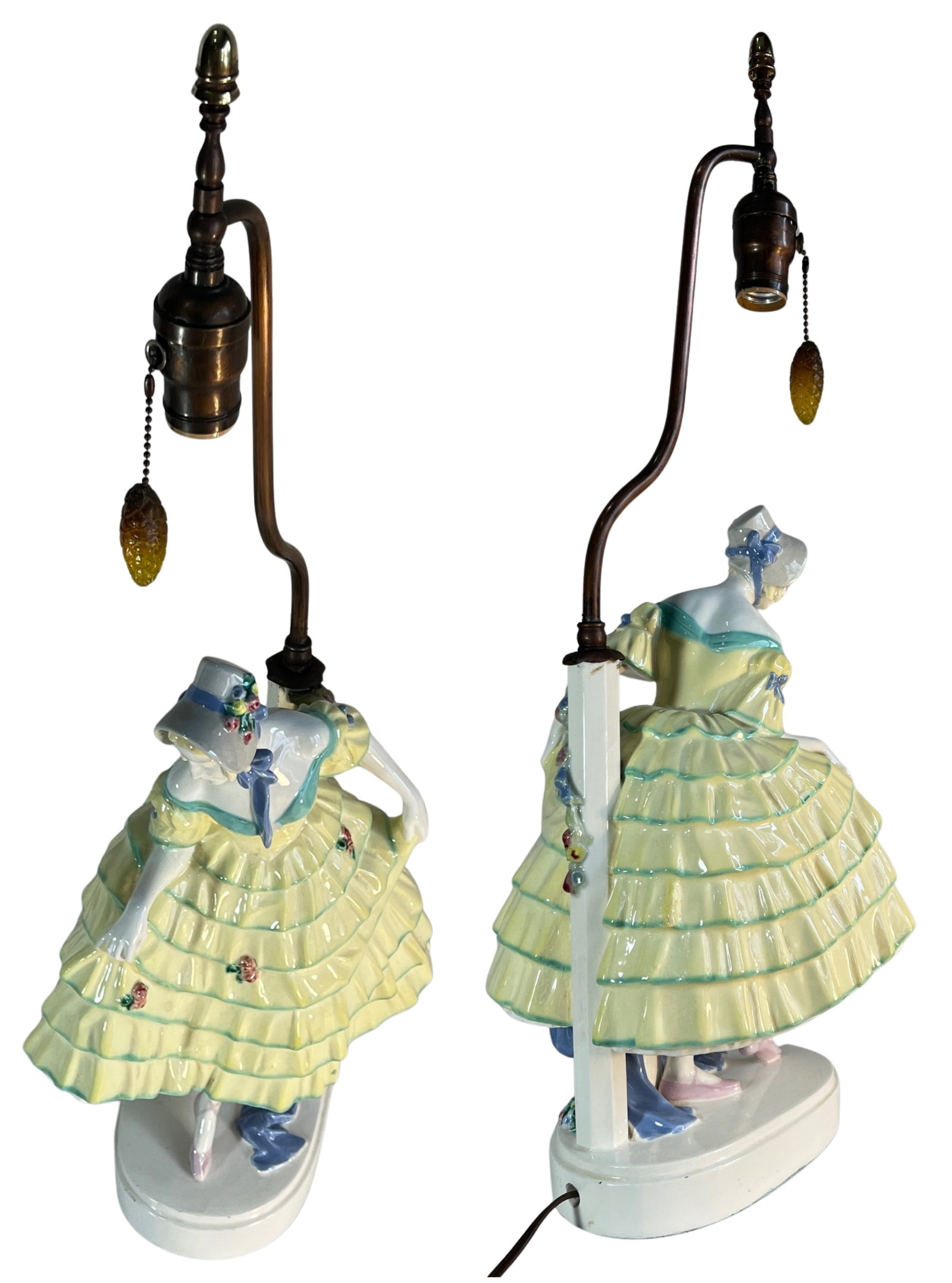 Antique Keramos Figural Porcelain Lamp by Padany - 11