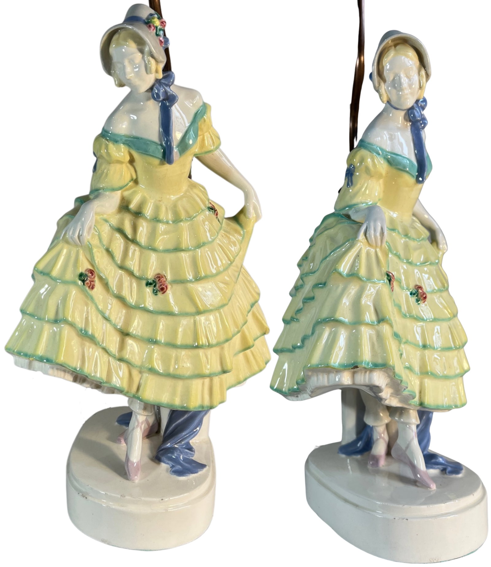 Antique Keramos Figural Porcelain Lamp by Padany - 15