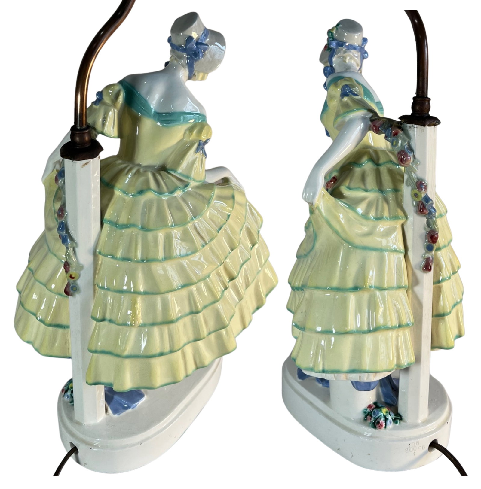 Antique Keramos Figural Porcelain Lamp by Padany - 17