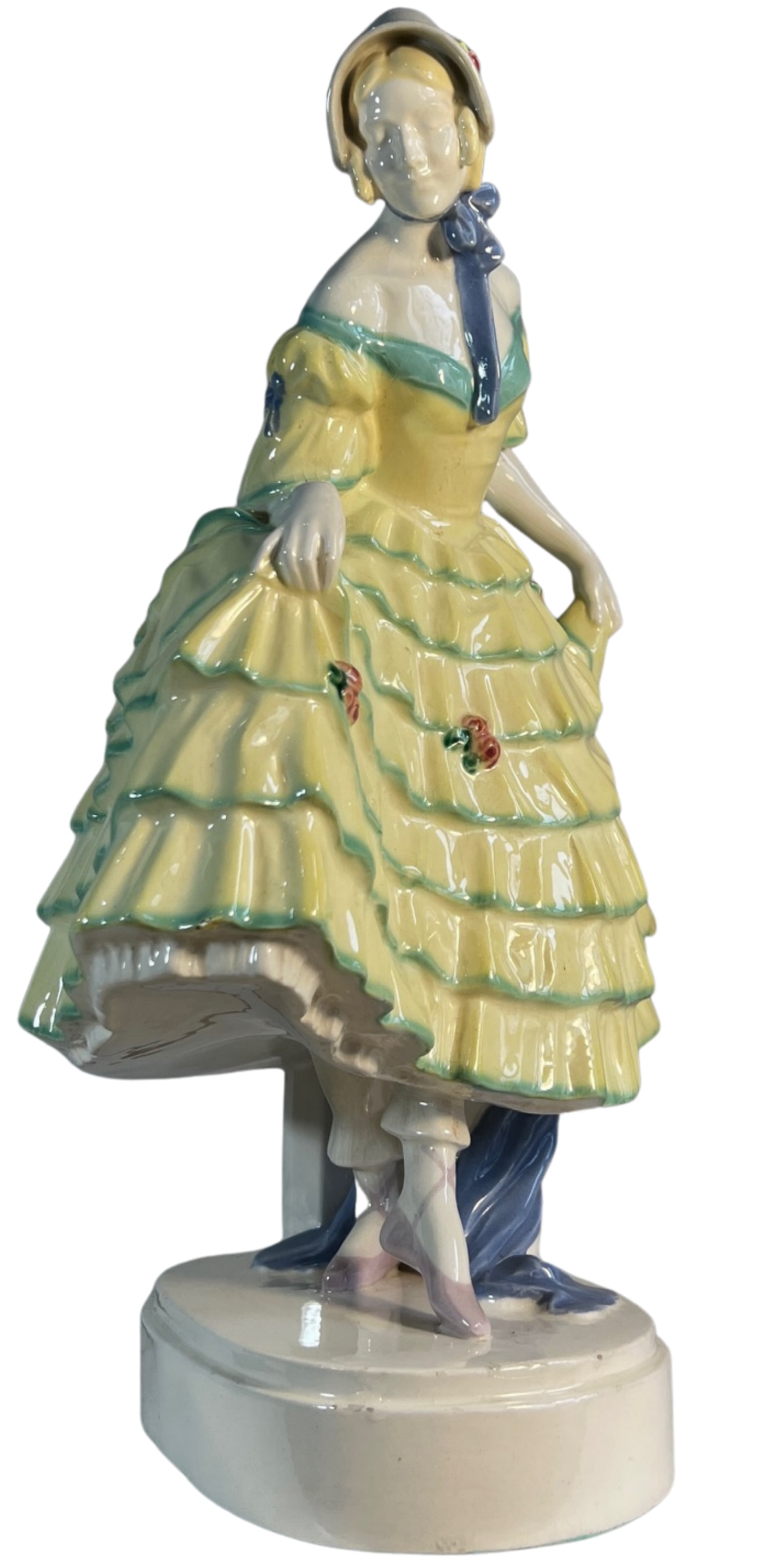 Antique Keramos Figural Porcelain Lamp by Padany - 3