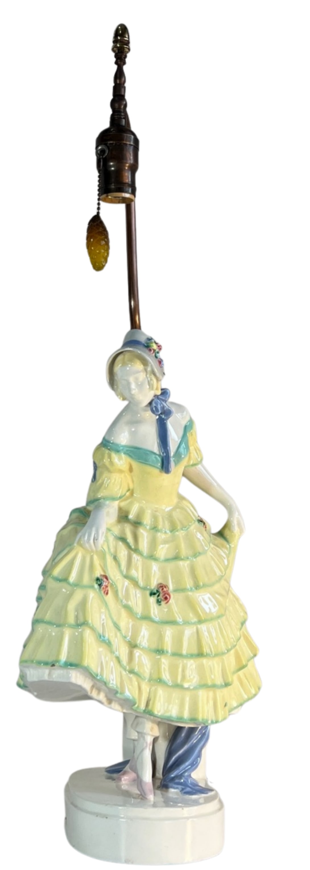 Antique Keramos Figural Porcelain Lamp by Padany - 7