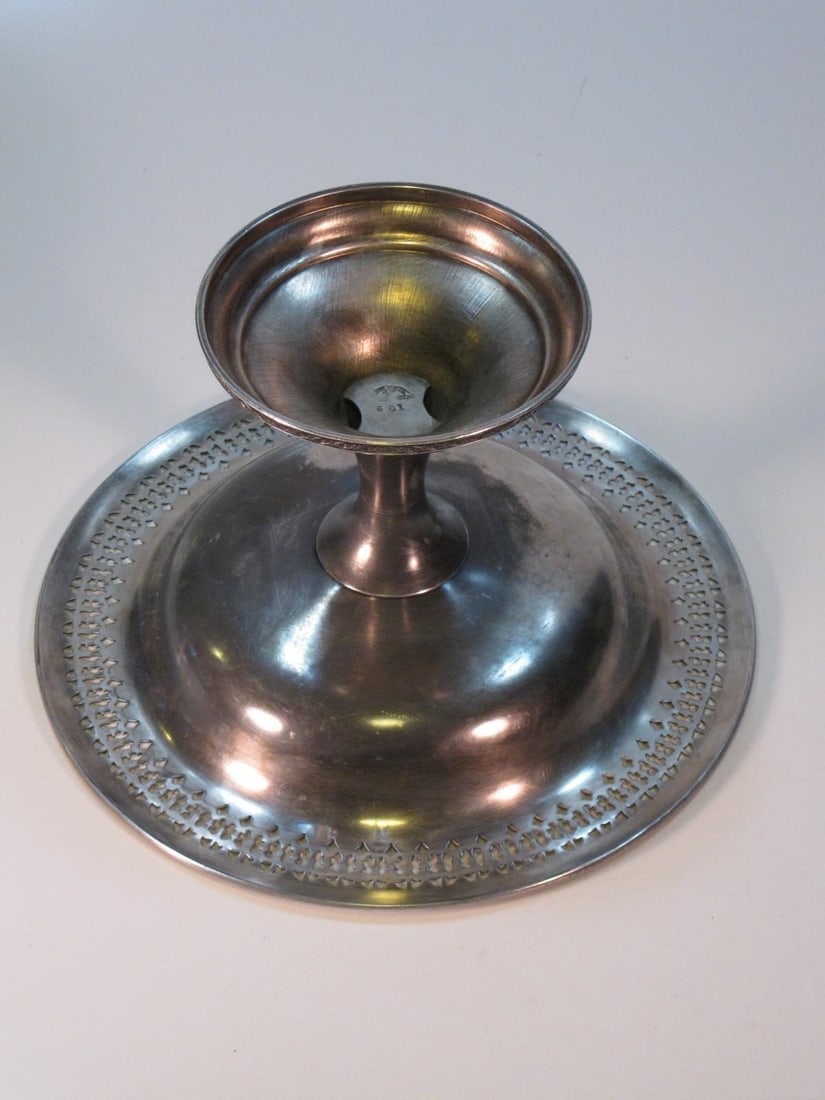 Bowl Footed WILCOX Silverplate Hand-Engraved Scrolls Silver 1850-1899 Bowls - 3