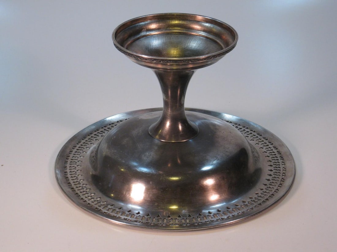 Bowl Footed WILCOX Silverplate Hand-Engraved Scrolls Silver 1850-1899 Bowls - 4