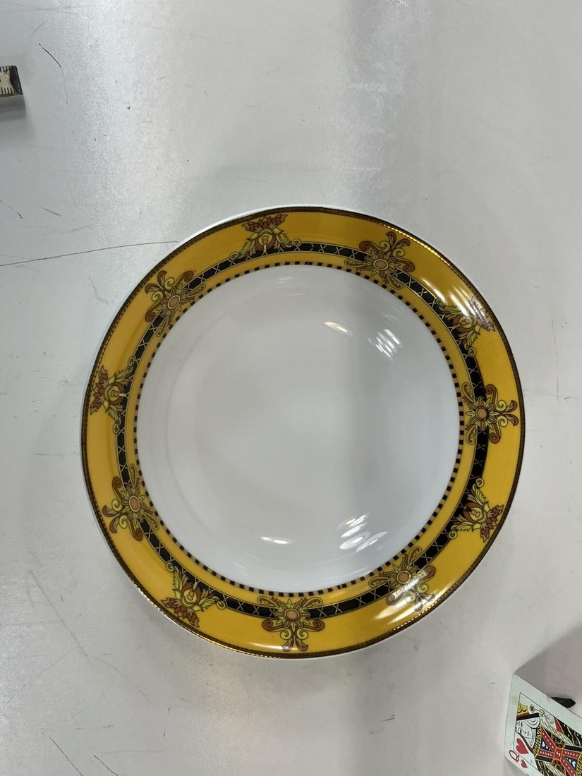 Late 20th Century Serving Bowl "Barocco" Italian Versace Design Rutherford Porcelain - 10