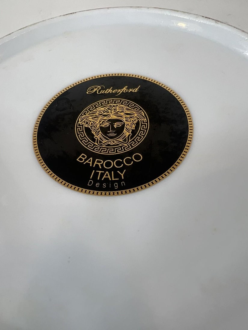 Late 20th Century Serving Bowl "Barocco" Italian Versace Design Rutherford Porcelain - 2