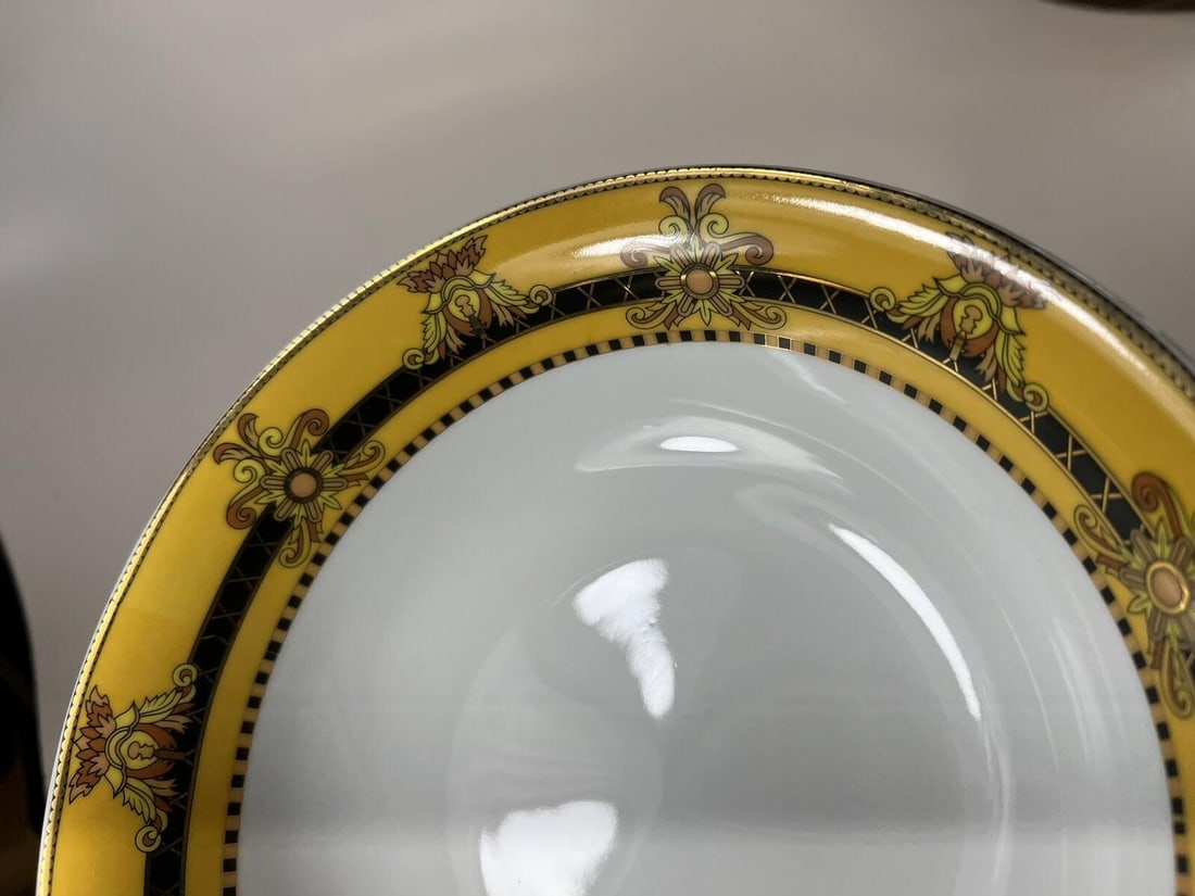 Late 20th Century Serving Bowl "Barocco" Italian Versace Design Rutherford Porcelain - 7