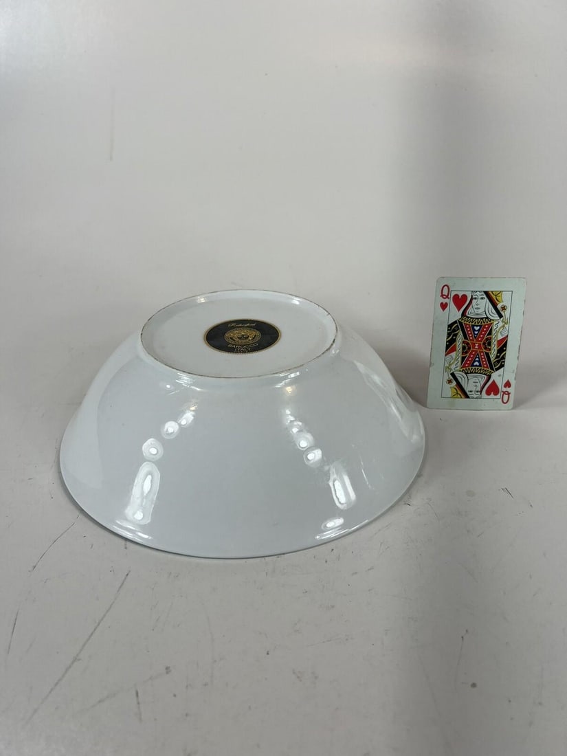 Late 20th Century Serving Bowl "Barocco" Italian Versace Design Rutherford Porcelain - 8