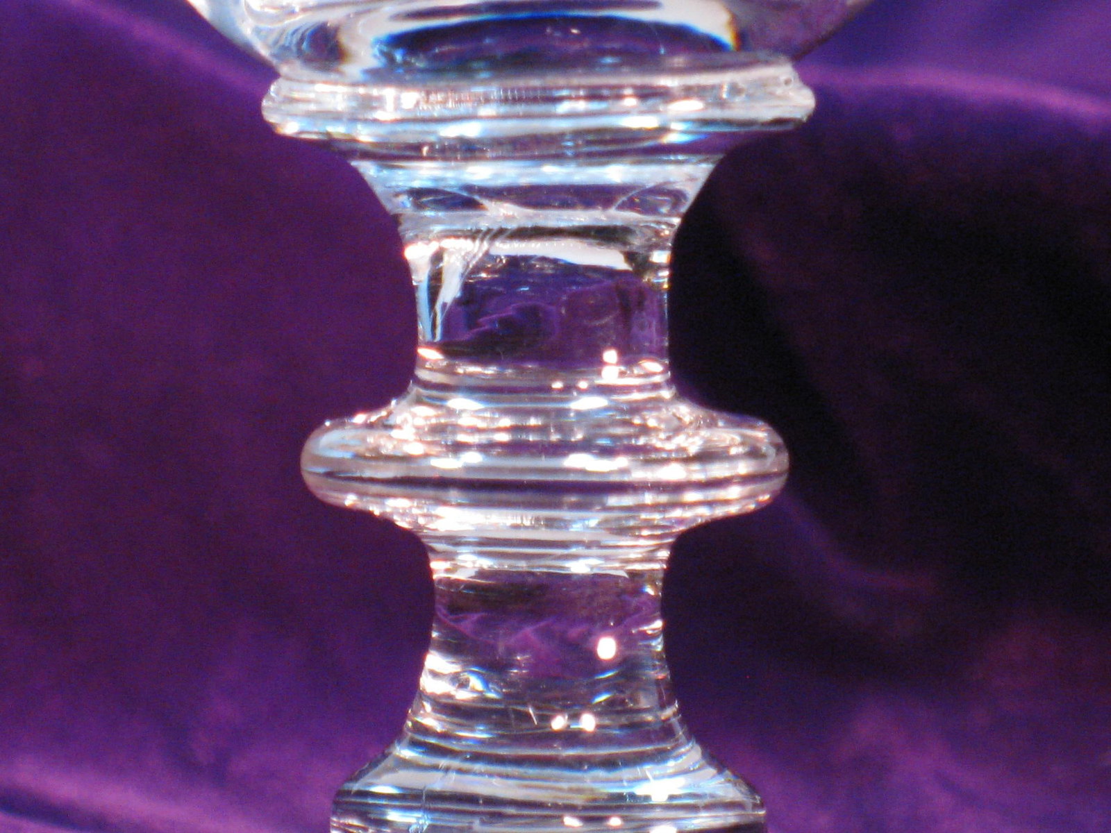 Antique Clear Stemmed Wine Glass, Handmade Mouth Blown & Cut Fluting & Panels 1820-60's - 4