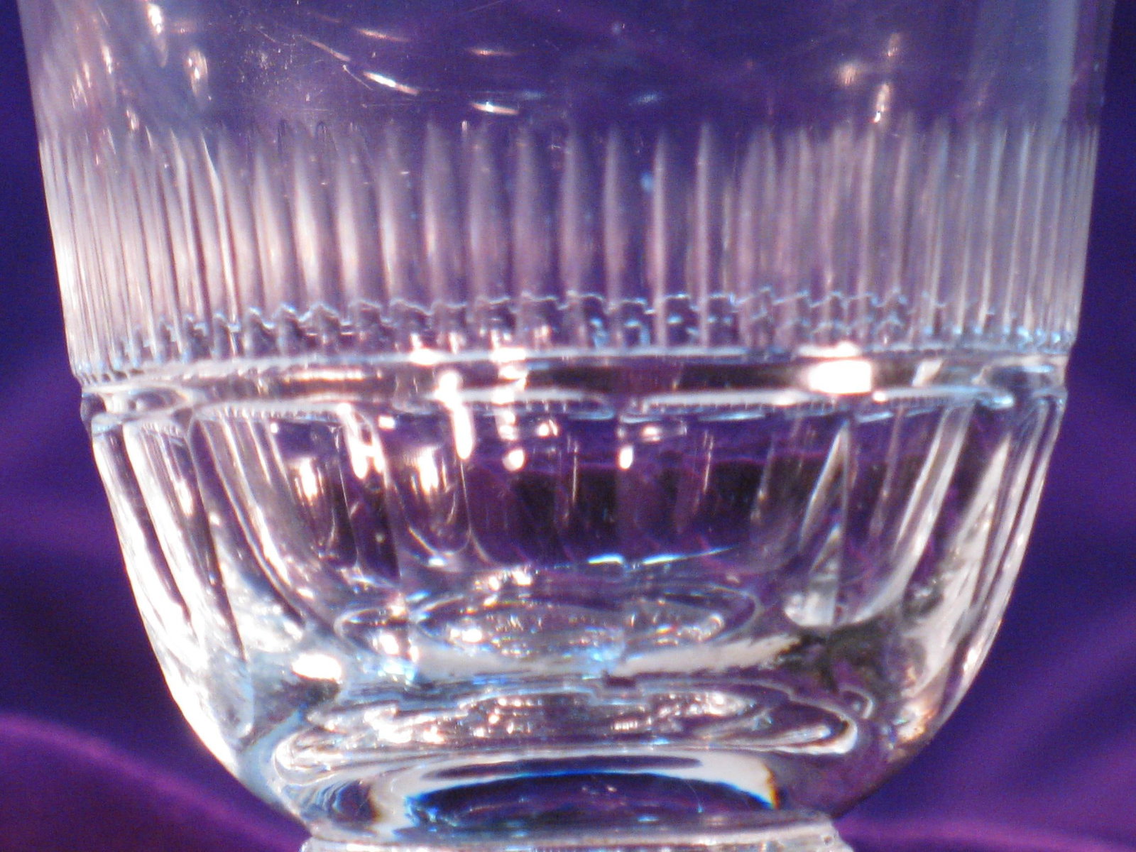 Antique Clear Stemmed Wine Glass, Handmade Mouth Blown & Cut Fluting & Panels 1820-60's - 5