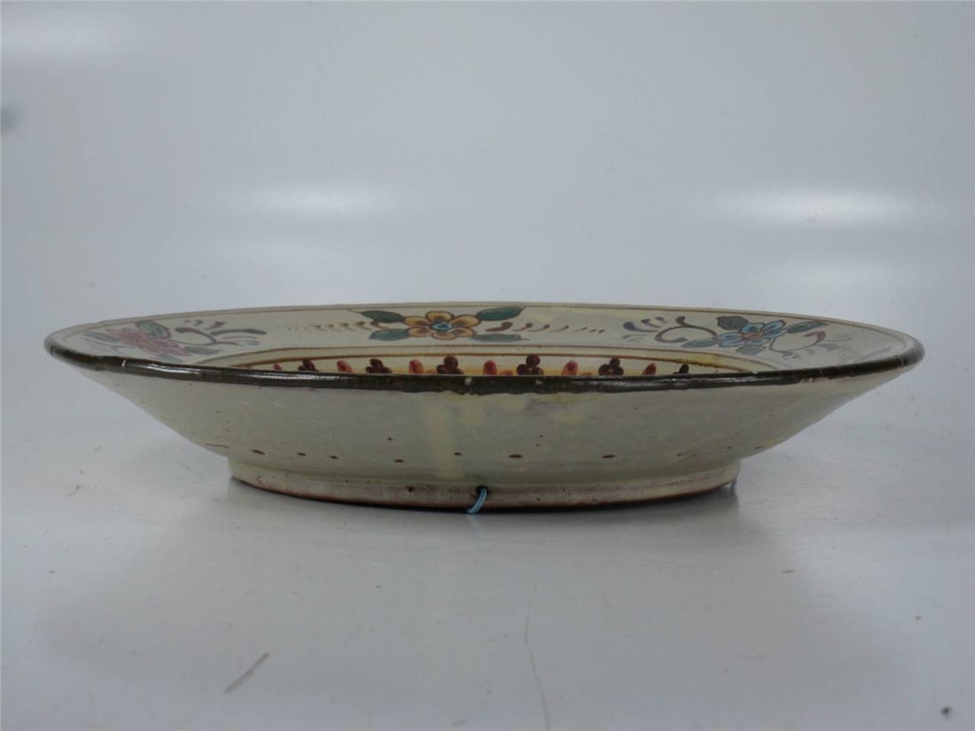 Mid 20th Century Platter 12" Earthenware Hand Painted from Portugal Signed - Rustica Lisboa - 9