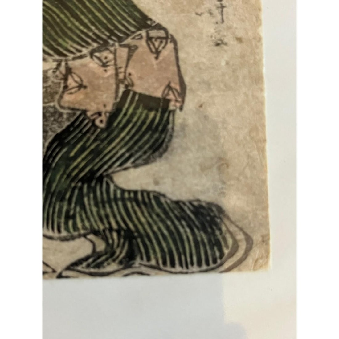 Antique 19thC Japanese Woodblock Print Toba-e Humorous Scene Hokusai Style - 5