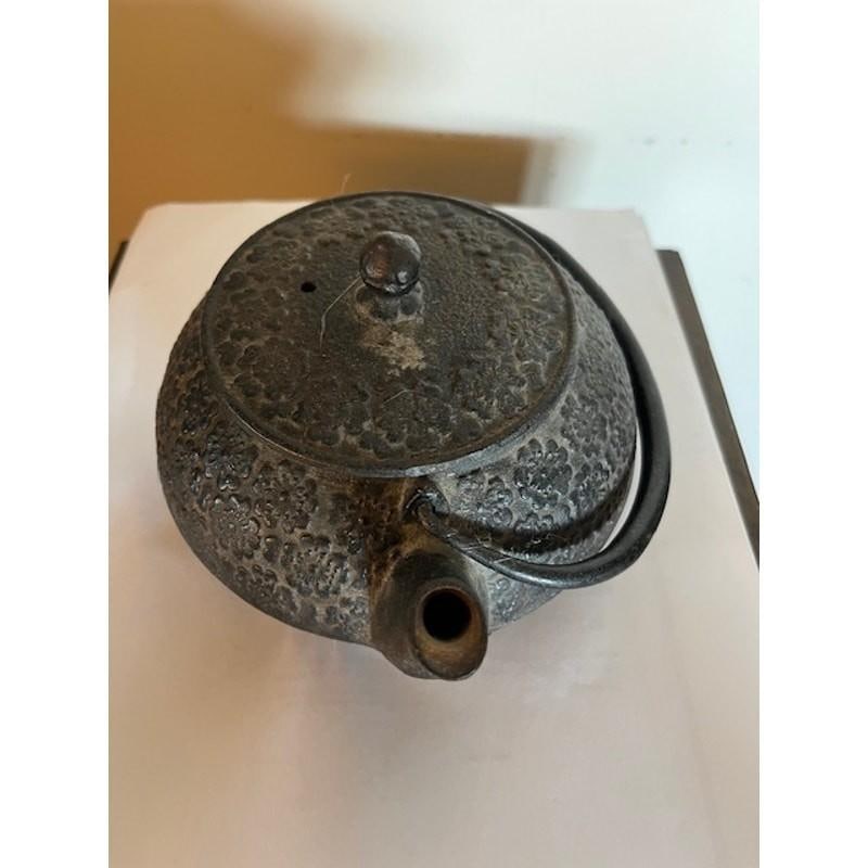 Mid 20th Century Signed Japanese Cast Iron Floral Teapot - Ueda ZÅ - 2