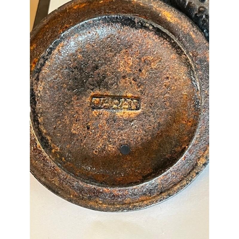 Mid 20th Century Signed Japanese Cast Iron Floral Teapot - Ueda ZÅ - 3