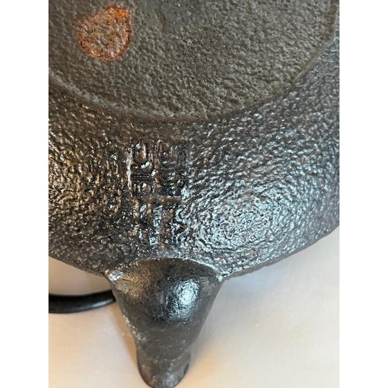 Mid 20th Century Signed Japanese Cast Iron Floral Teapot - Ueda ZÅ - 6