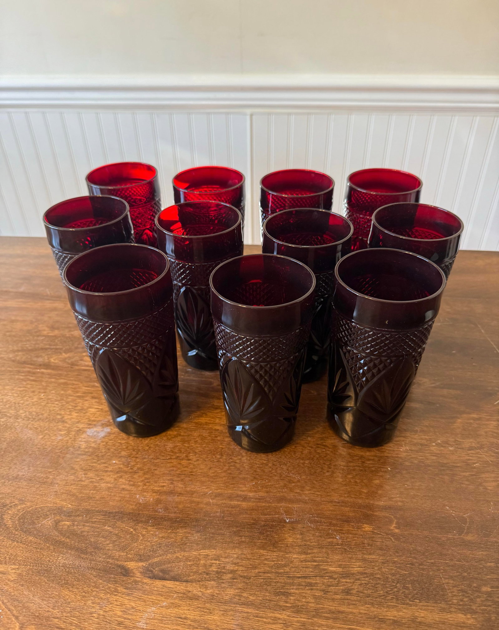 Cristal D'Arques Durand Ruby Red Tumblers - 11pcs - 10