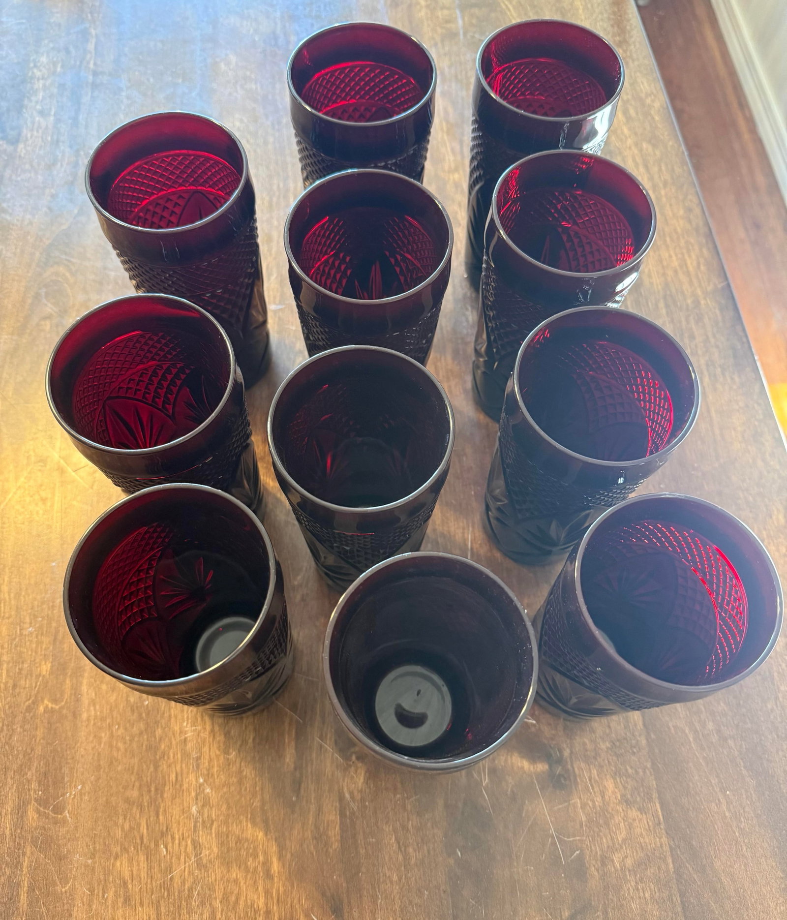 Cristal D'Arques Durand Ruby Red Tumblers - 11pcs - 11