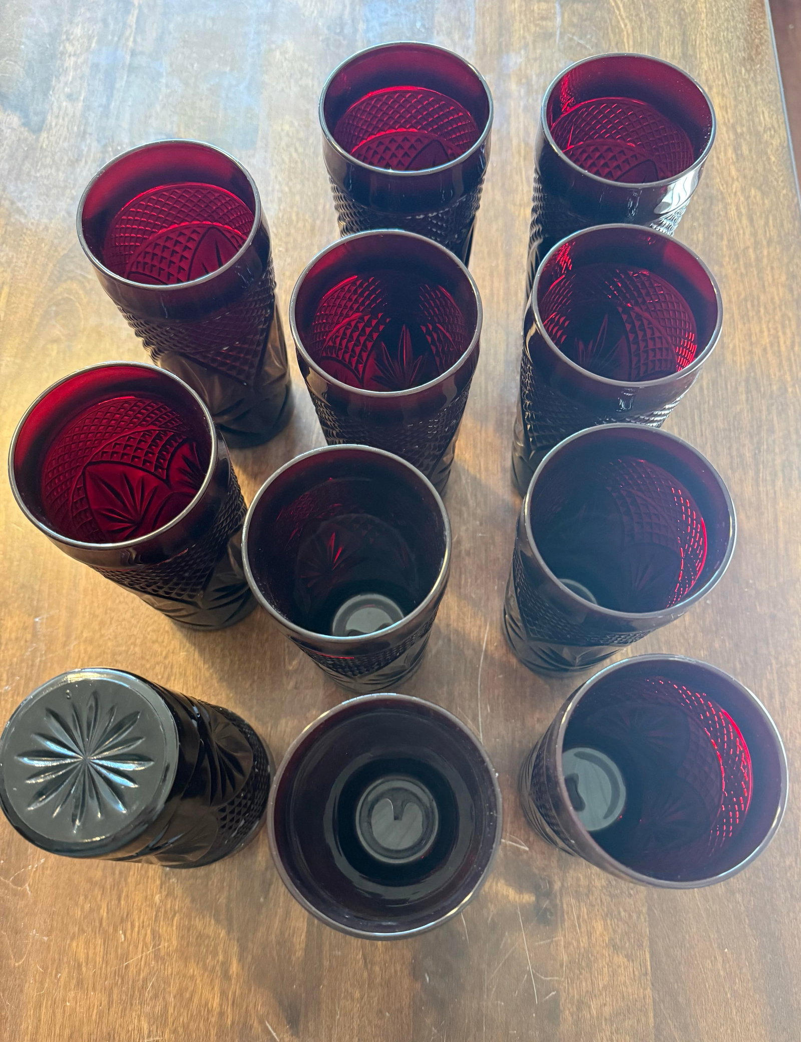 Cristal D'Arques Durand Ruby Red Tumblers - 11pcs - 12