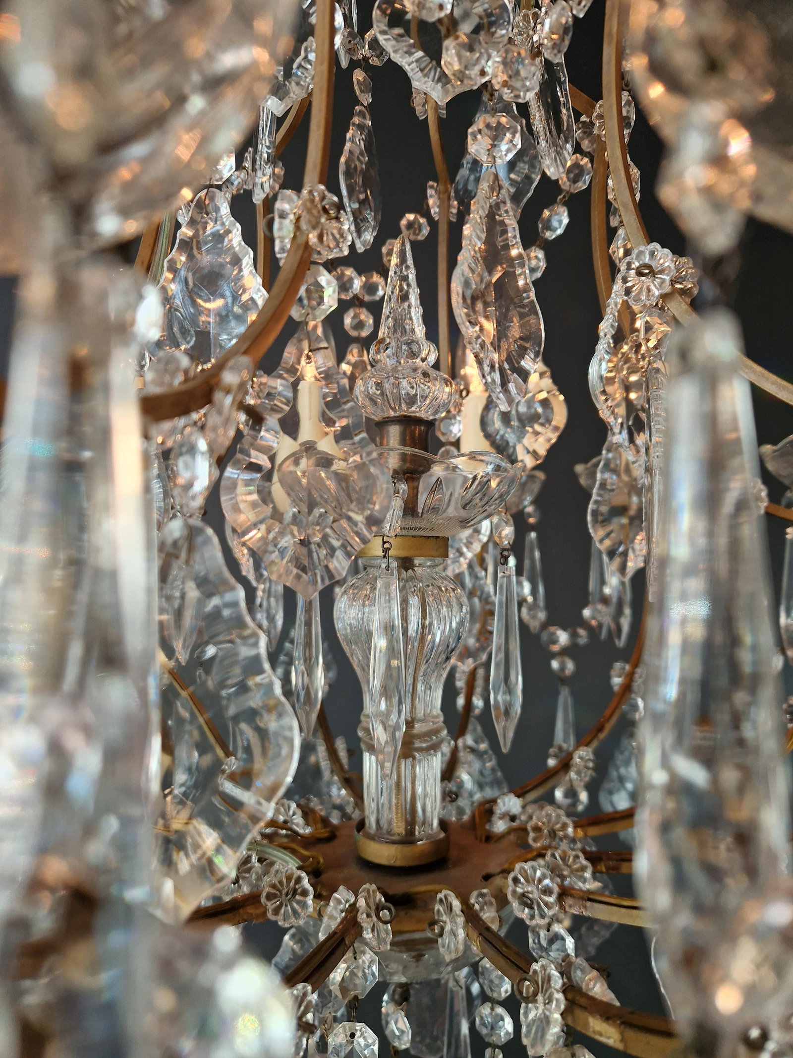 Antique Elegant French-Italian Crystal Chandelier Louis XVI Style Restored - 11