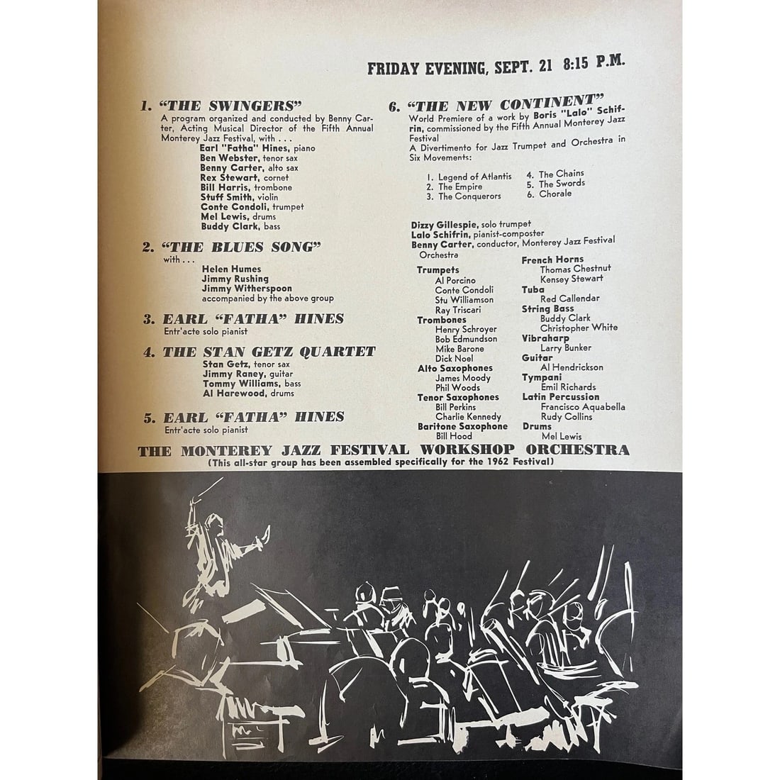 1960 & 1962 Monterey Jazz Festival Programs Vintage Official- Set of 3 - 10