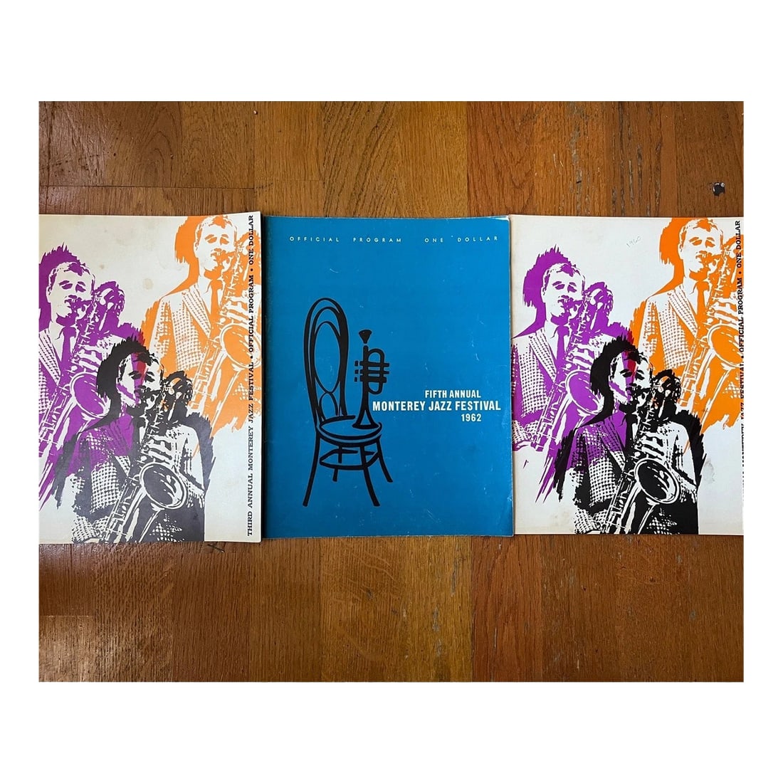 1960 & 1962 Monterey Jazz Festival Programs Vintage Official- Set of 3: This listing features a rare collection of three original official programs from the early years of the world-renowned Monterey Jazz Festival. A must-have for jazz historians and collectors of
