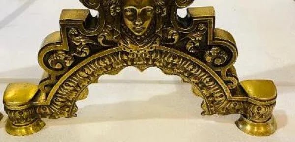 Antique Brass Andirons - 5