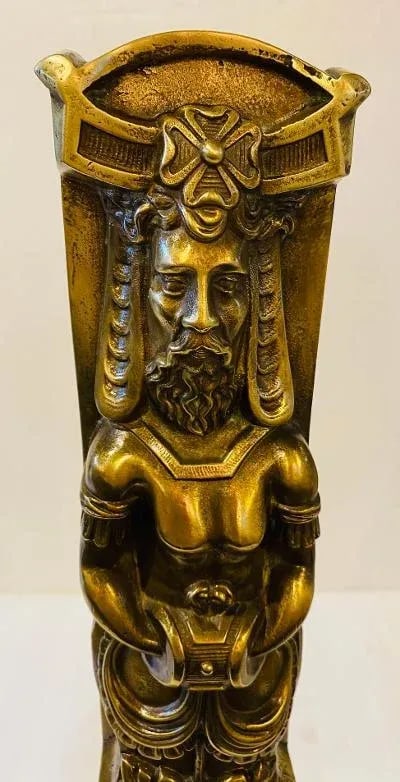 Antique Brass Andirons - 6