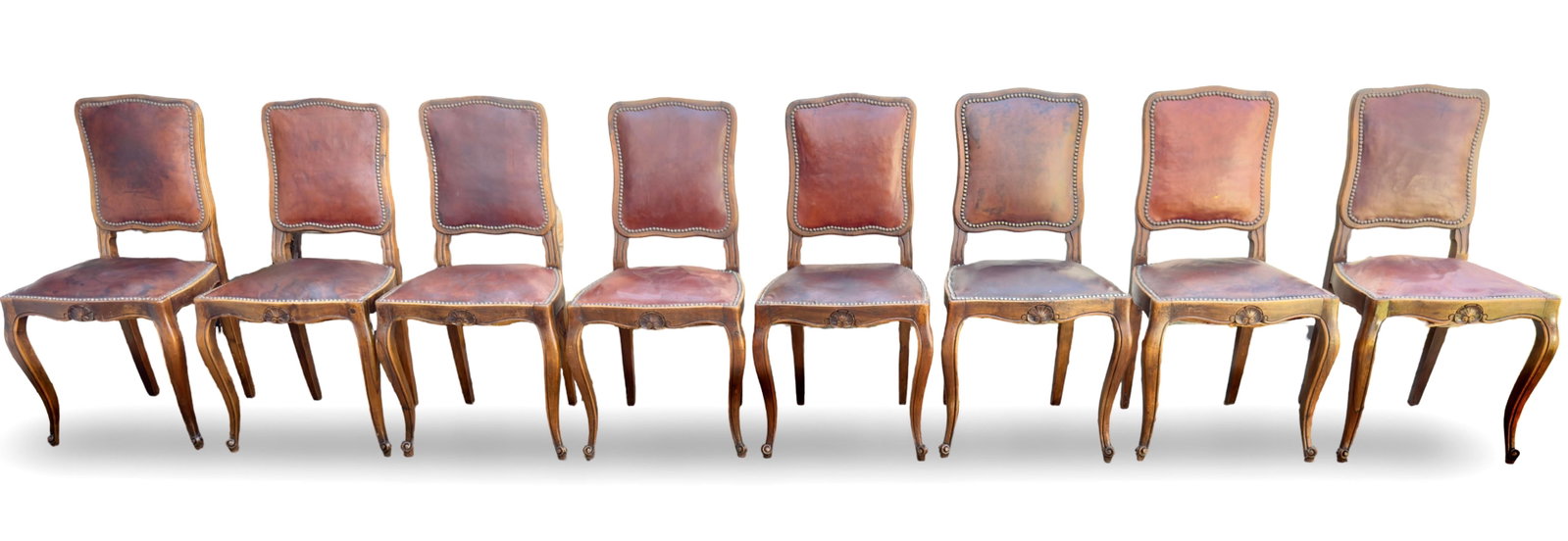 Elegant Set of Eight French Louis XV Antique Dining Chairs From the Late 1800s - 10