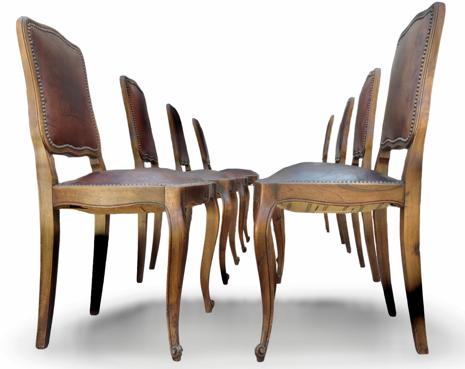 Elegant Set of Eight French Louis XV Antique Dining Chairs From the Late 1800s - 5