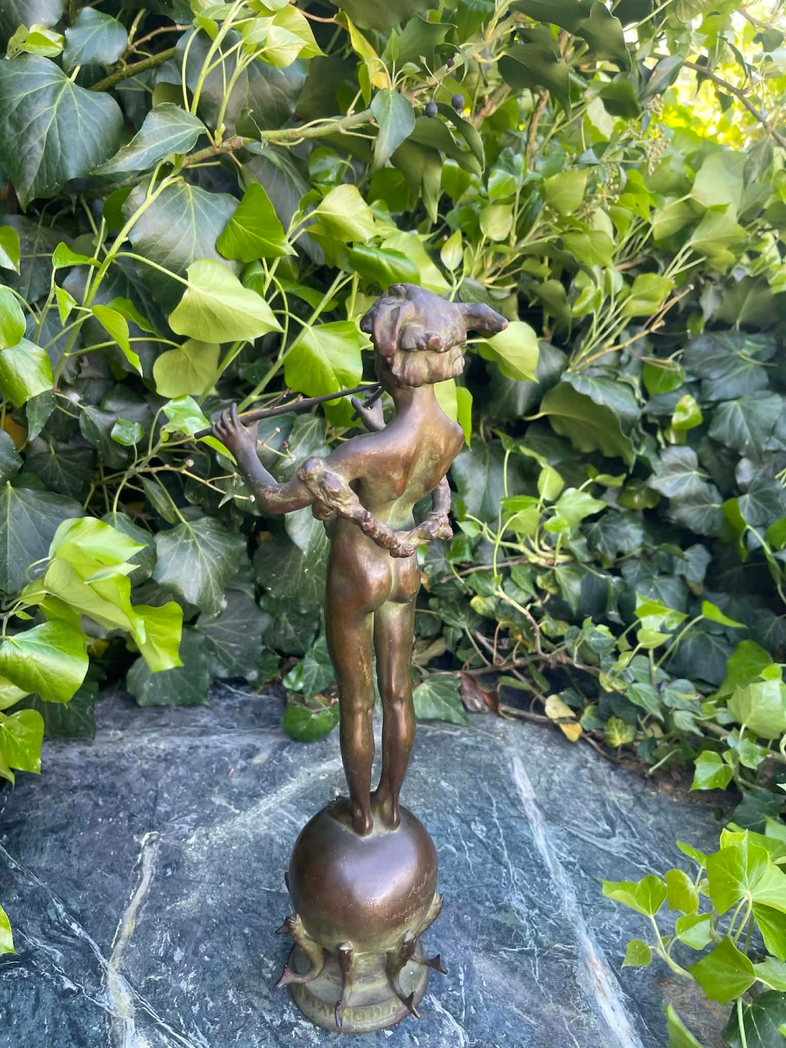Antique Bronze Sculpture "Pan of Rohallion" by Frederick William MacMonnies (1890) - 10