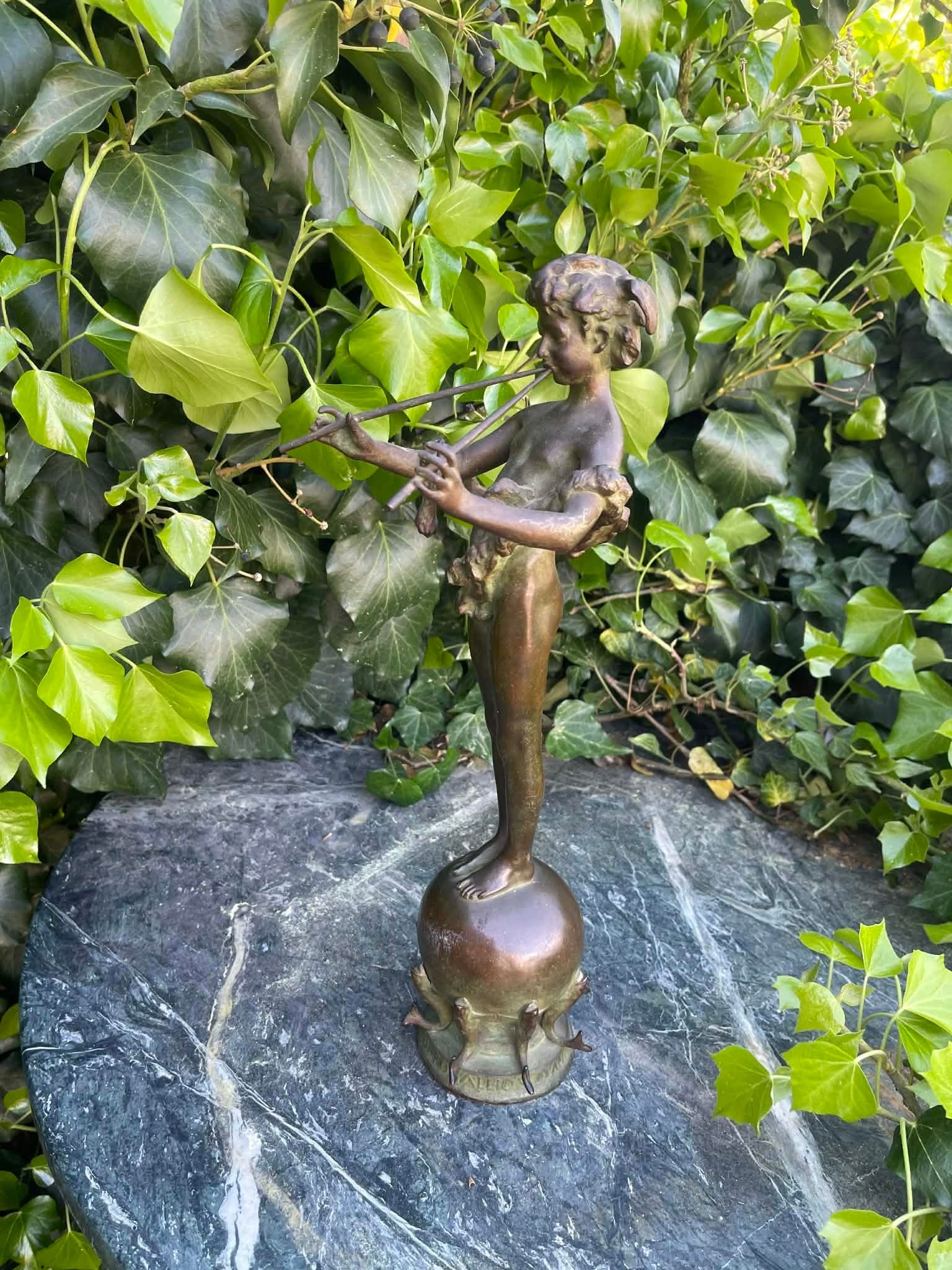 Antique Bronze Sculpture "Pan of Rohallion" by Frederick William MacMonnies (1890) - 8