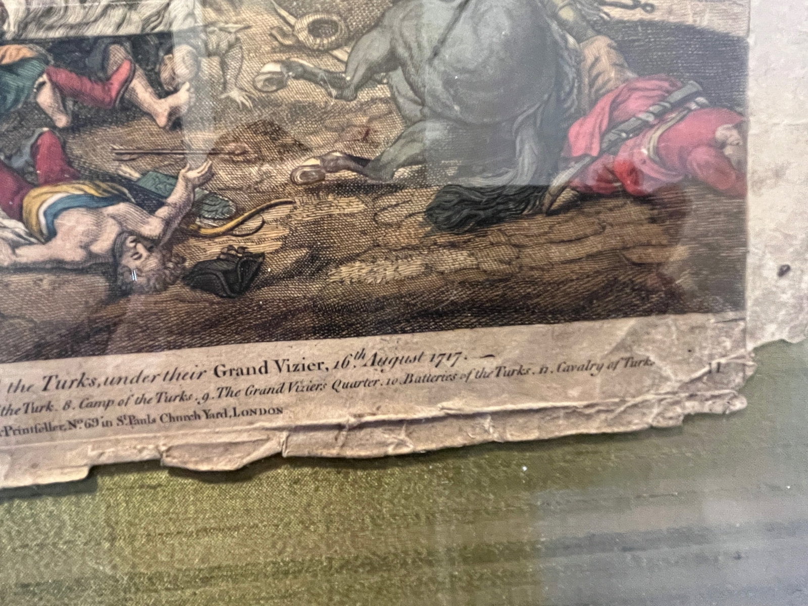 1717 Battle of Belgrade Hand-Colored Engraving Prince Eugene of Savoy - 4