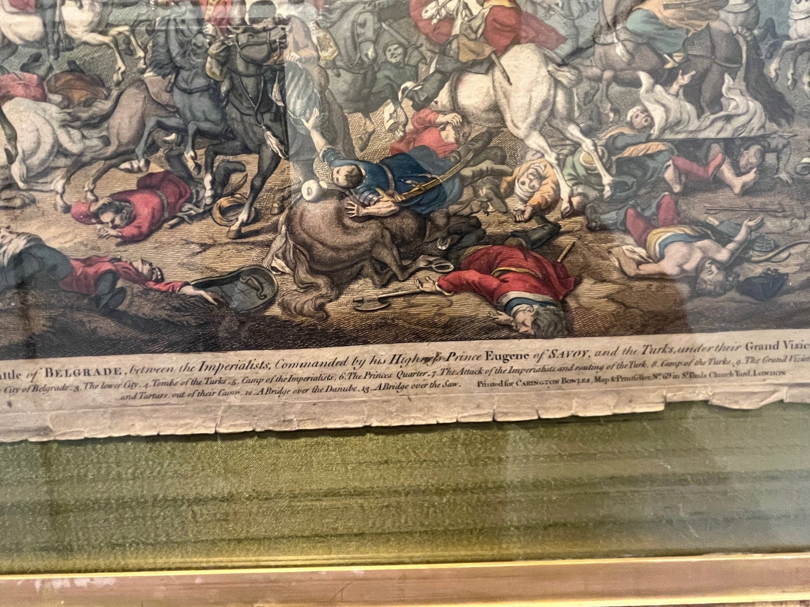 1717 Battle of Belgrade Hand-Colored Engraving Prince Eugene of Savoy - 6