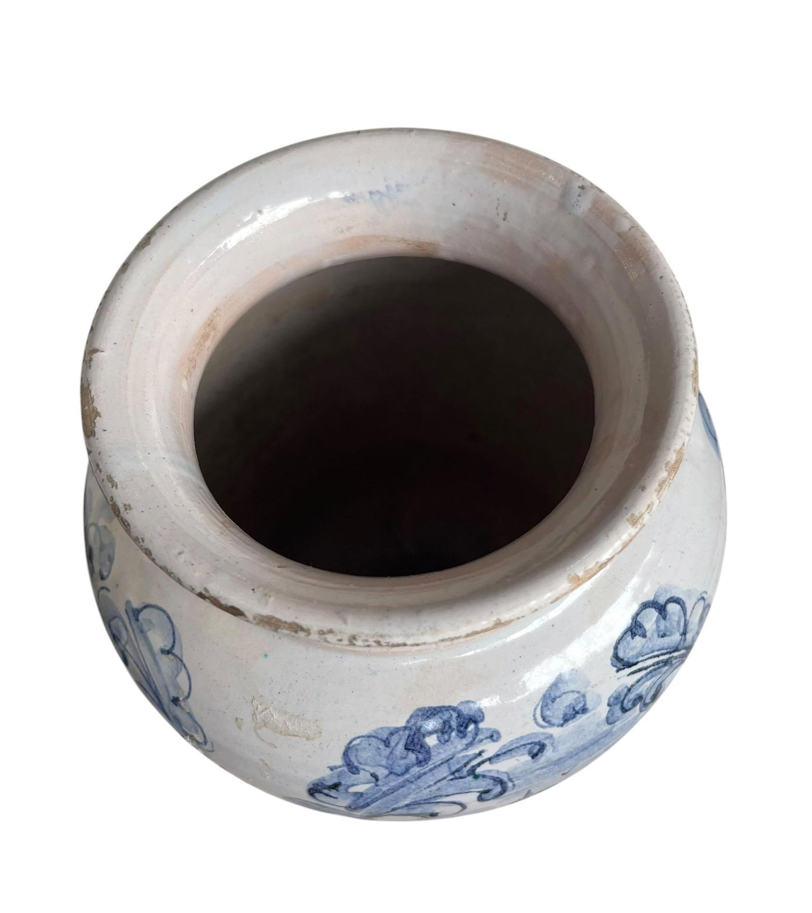 Antique Italian Blue and White Pottery Vessel - 5