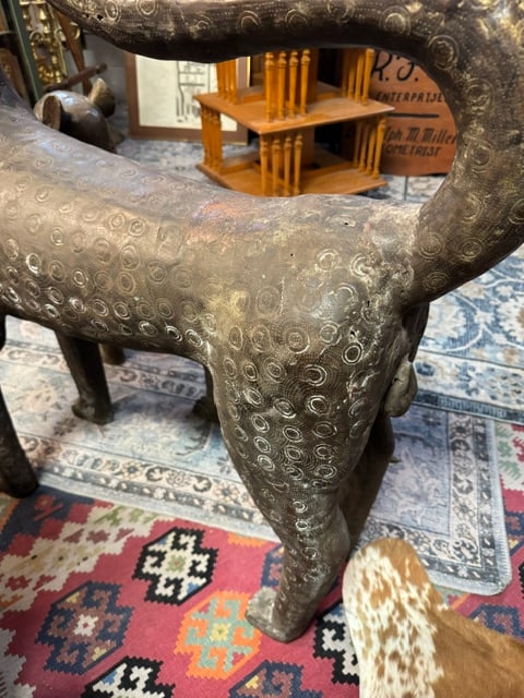 Antique Pair of Bronze Royal Leopard Sculptures From Benin - 9