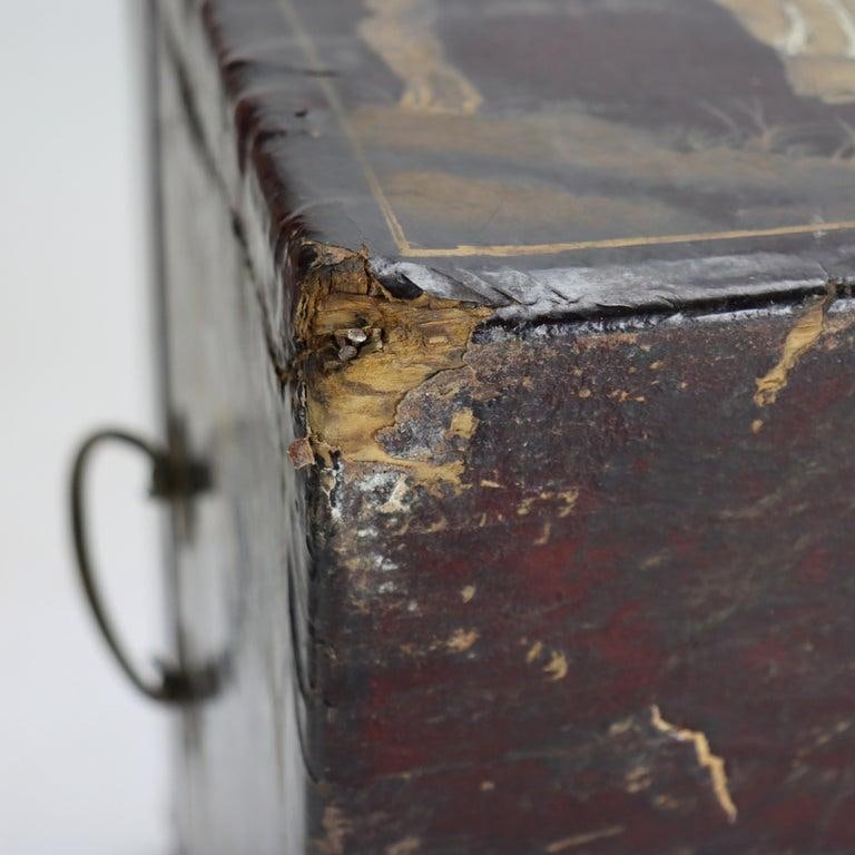 Antique Chinese Polychromed Chinoiserie Document Box C1890 - 14