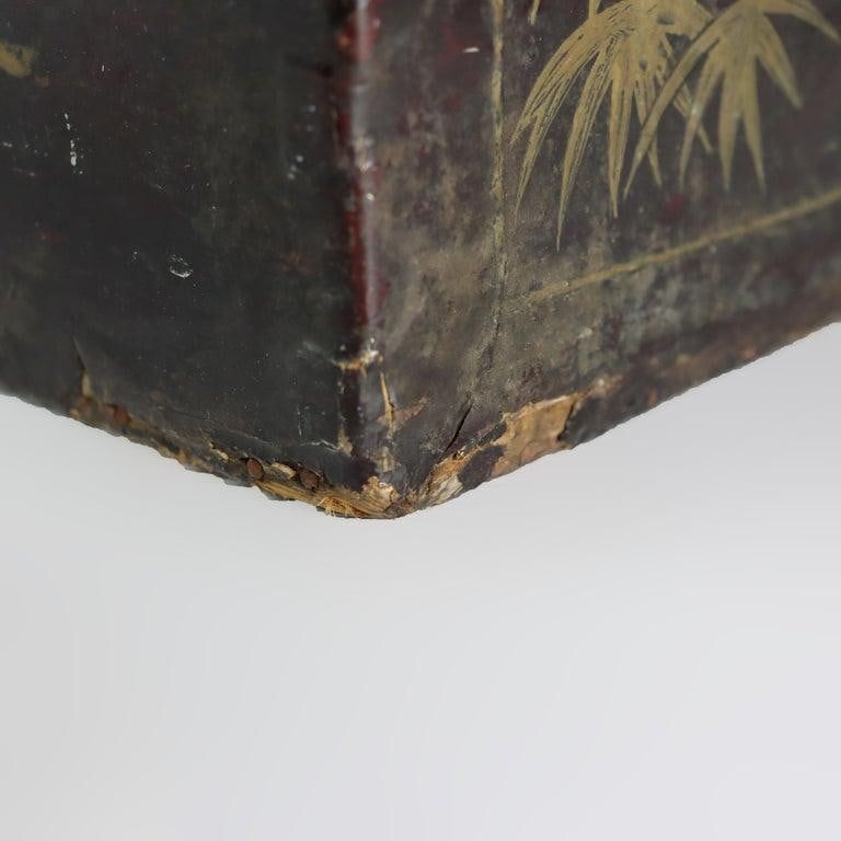 Antique Chinese Polychromed Chinoiserie Document Box C1890 - 8
